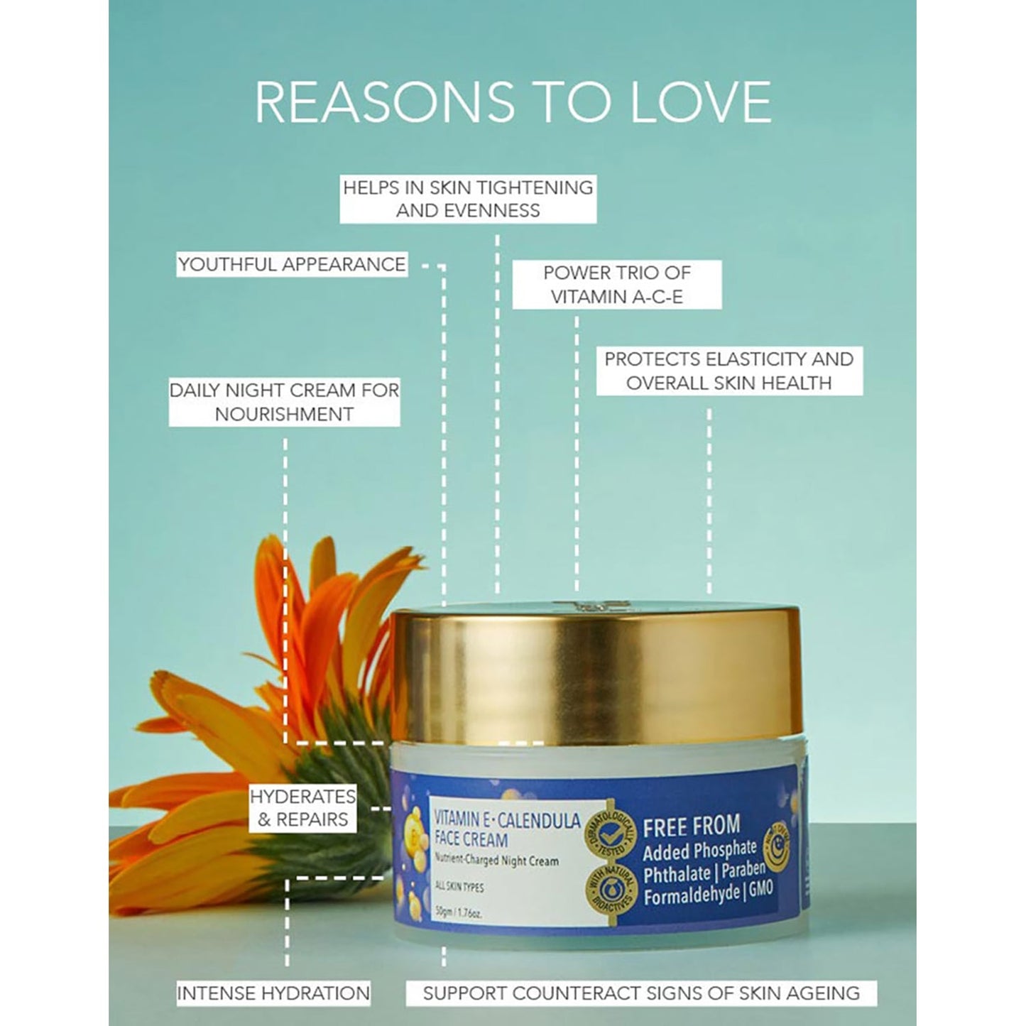 Vitamin E Calendula Night Cream - 100 gm