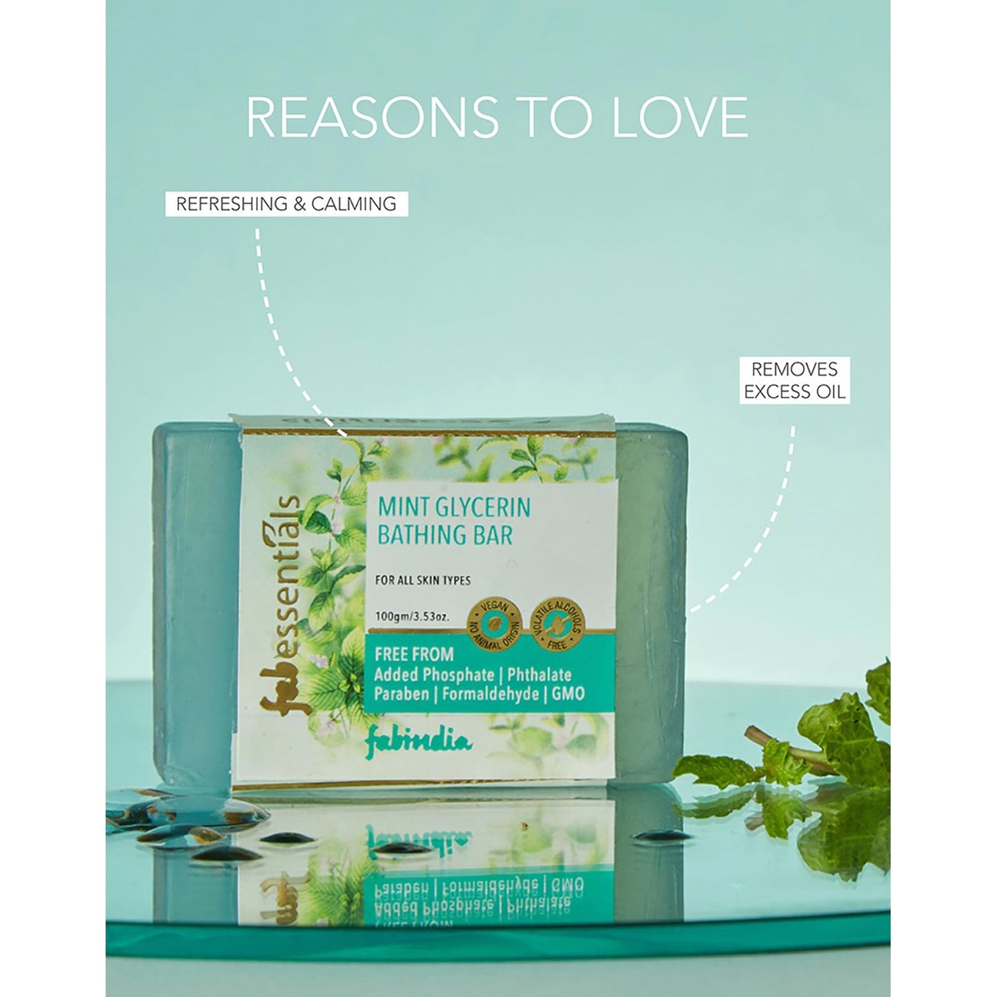 Mint Glycerin Bathing Bar - 100 gm