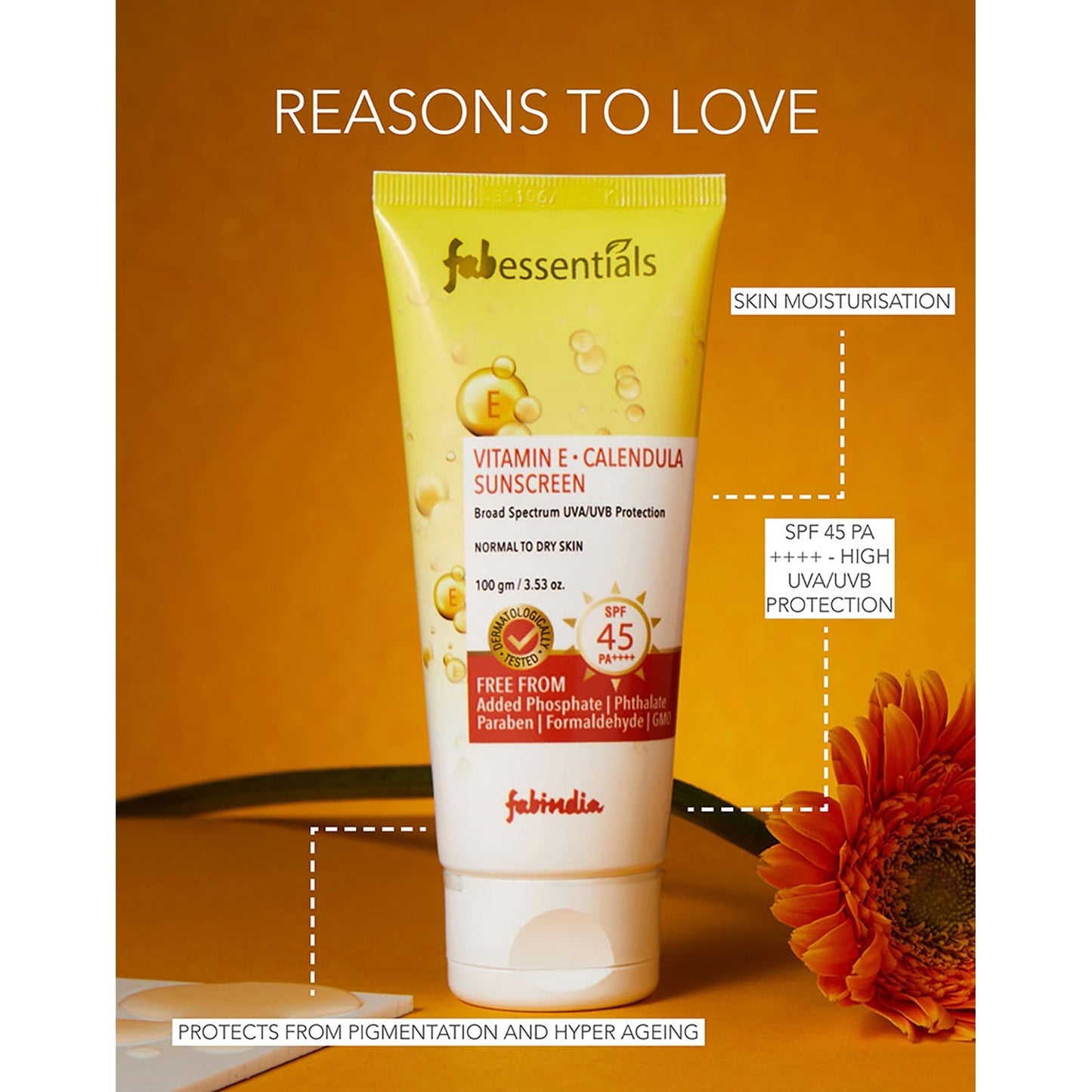 Vitamin E Calendula Suncreen SPF 45 PA++++ - 100 ml