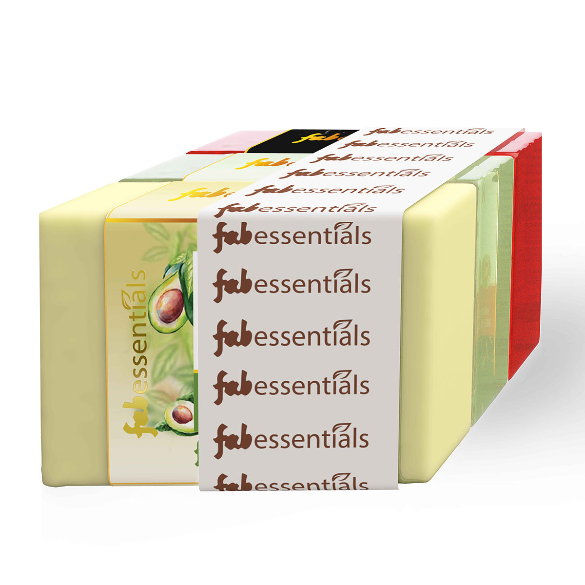 Assorted Glycerin Bathing Bars with Avocado, Tea Tree & Musk - 100 gm X 3
