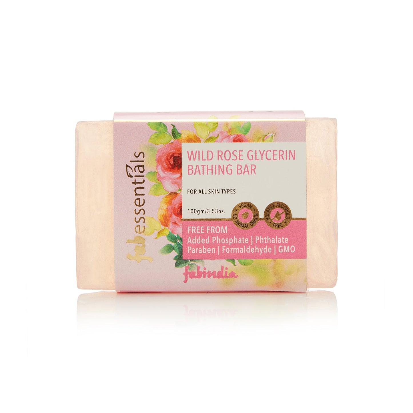 Assorted Glycerin Bathing Bars with Wild Rose, Mint & Lemongrass - 100 gm X 3