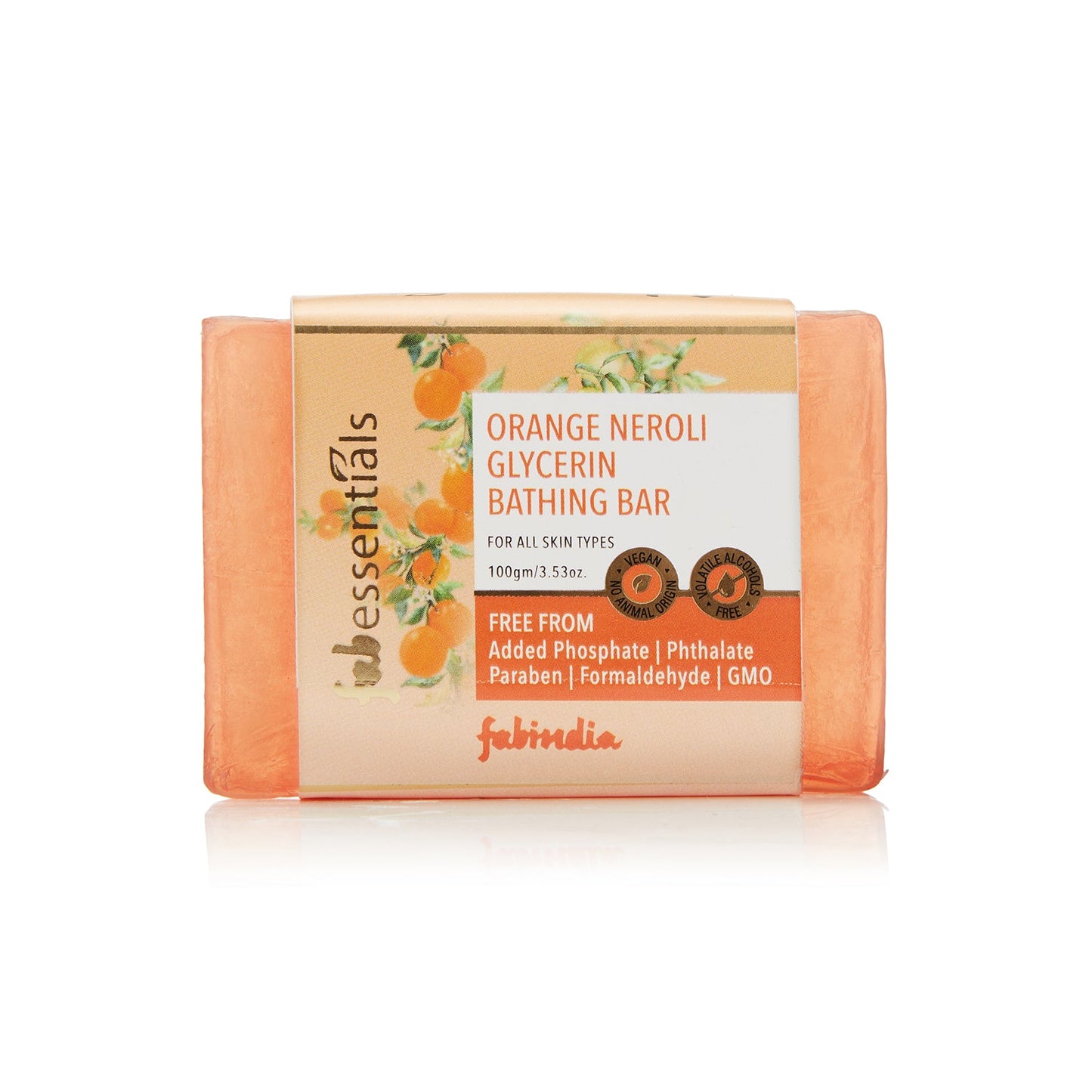 Assorted Glycerin Bathing Bars with Orange Neroli, Neem & Aloe Vera - 100 gm X 3