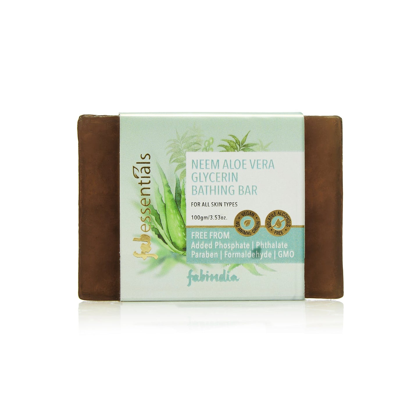 Assorted Glycerin Bathing Bars with Orange Neroli, Neem & Aloe Vera - 100 gm X 3