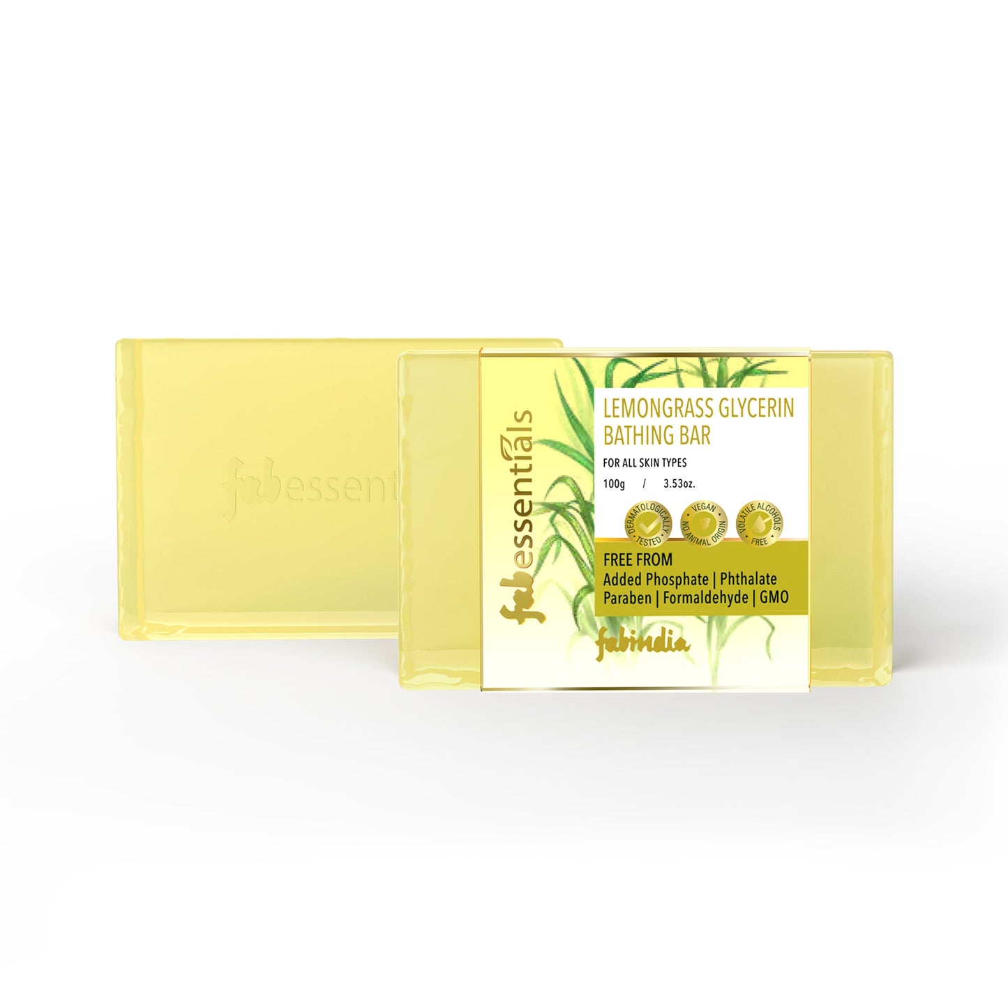 Lemongrass Glycerin Bathing Bar - 100 gm