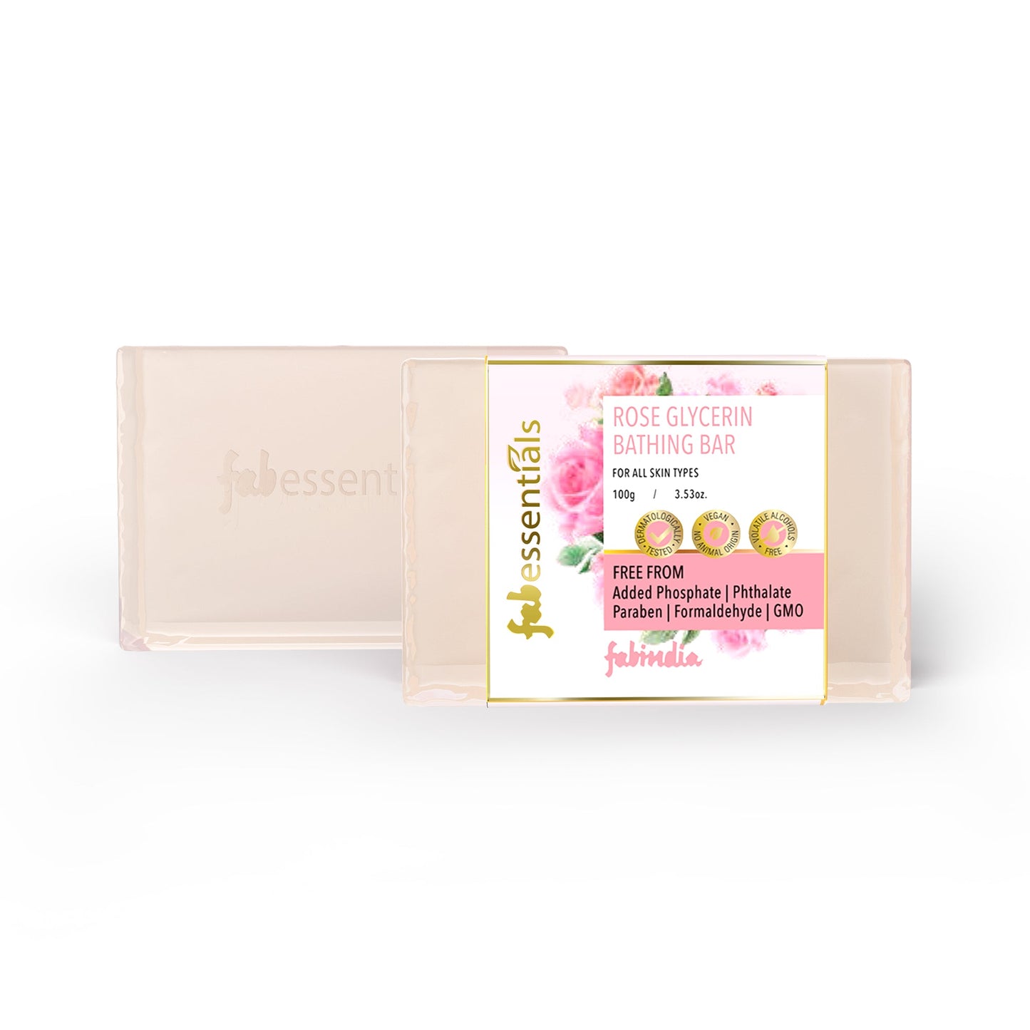 Rose Glycerin Bathing Bar - 100 gm