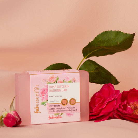 Rose Glycerin Bathing Bar - 100 gm