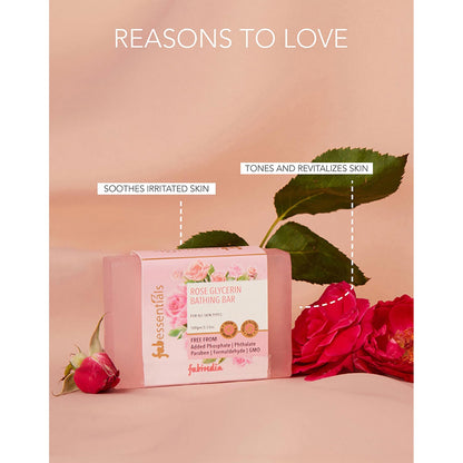 Rose Glycerin Bathing Bar - 100 gm