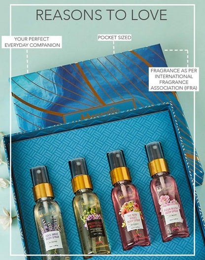 Scented Treasures Gift Set of 4 Body Sprays - 300 ml