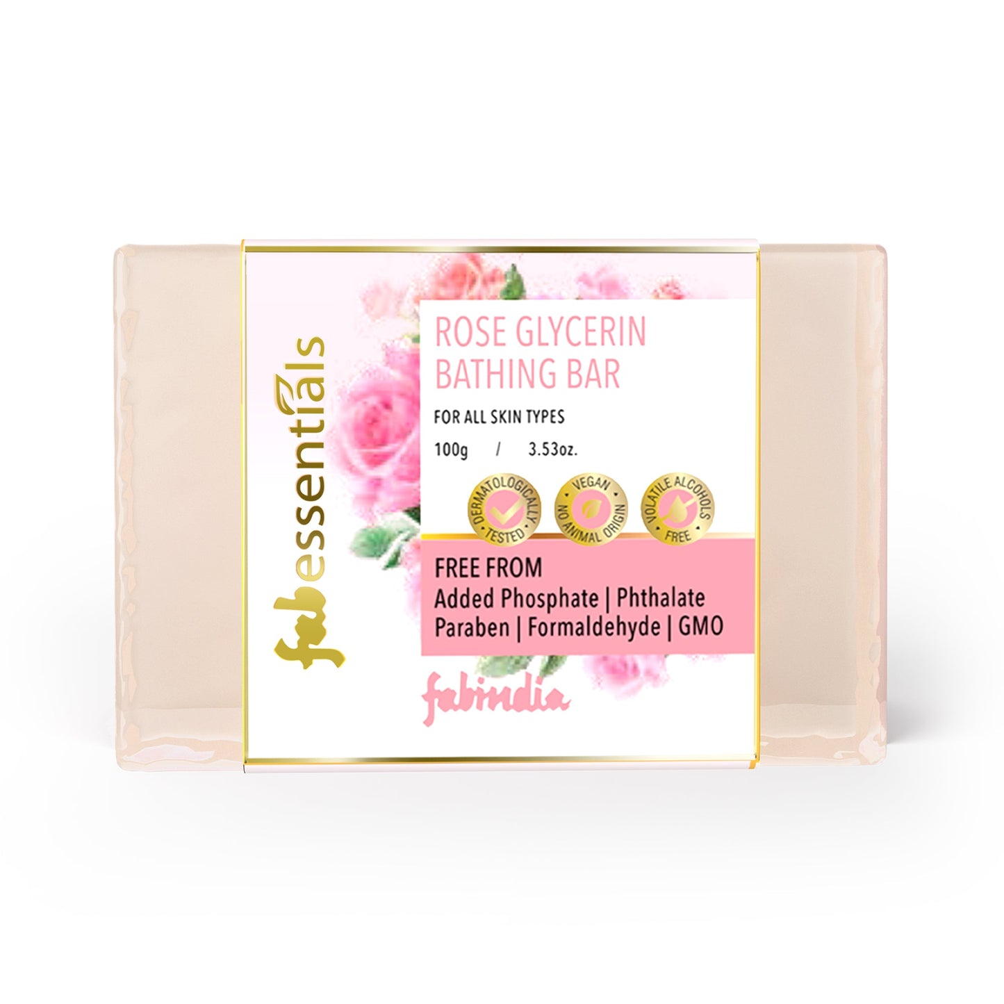 Rose Glycerin Bathing Bar - 100 gm